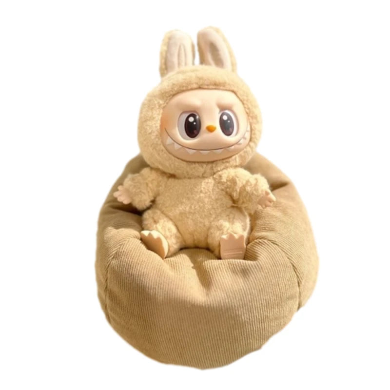 Labubu Mini Sofa for BJD Dolls – Plush Seat Decoration V2, Universal Kids’ Toy & Birthday Gift