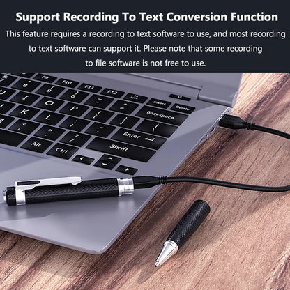 Digital Voice Recorder Pen – 8GB/16GB/32GB/64GB Professional Audio Recorder with Noise Reduction for Business Meetings