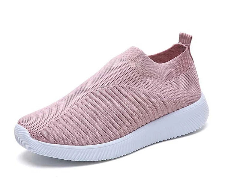 Women’s Slip-On Sock Sneakers – Breathable Flat Casual Vulcanized Sports Shoes Zapatillas