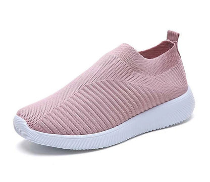 Women’s Slip-On Sock Sneakers – Breathable Flat Casual Vulcanized Sports Shoes Zapatillas