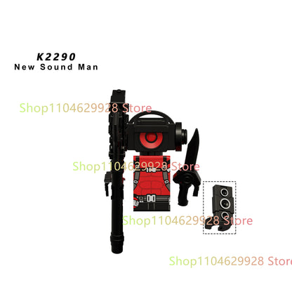KDL Skibidi Toilet Man Anime Block Figures – TVMan, Titan, Cameraman & Speakerman Model Toy Gift for Kids