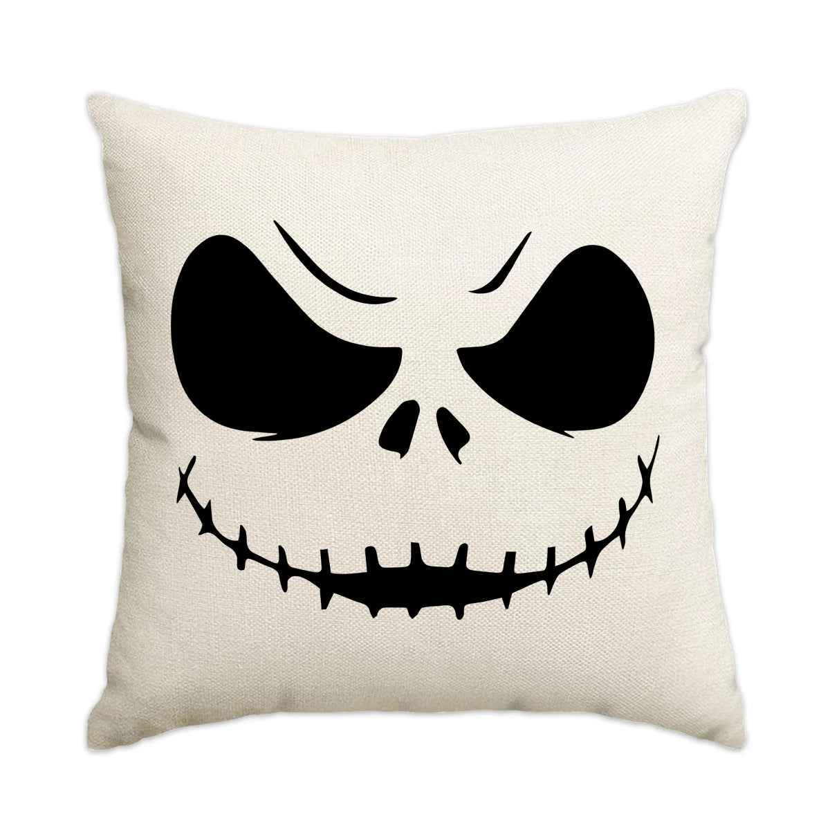 Halloween Pillow Covers — 1pc/4pcs Horror Expression Cushion Covers for Sofa & Home Decor
