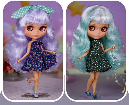 ICY DBS Blythe Doll – Tan Skin Matte Face with Eyebrows, 1/6 BJD Joint Body, Anime Christmas Gift
