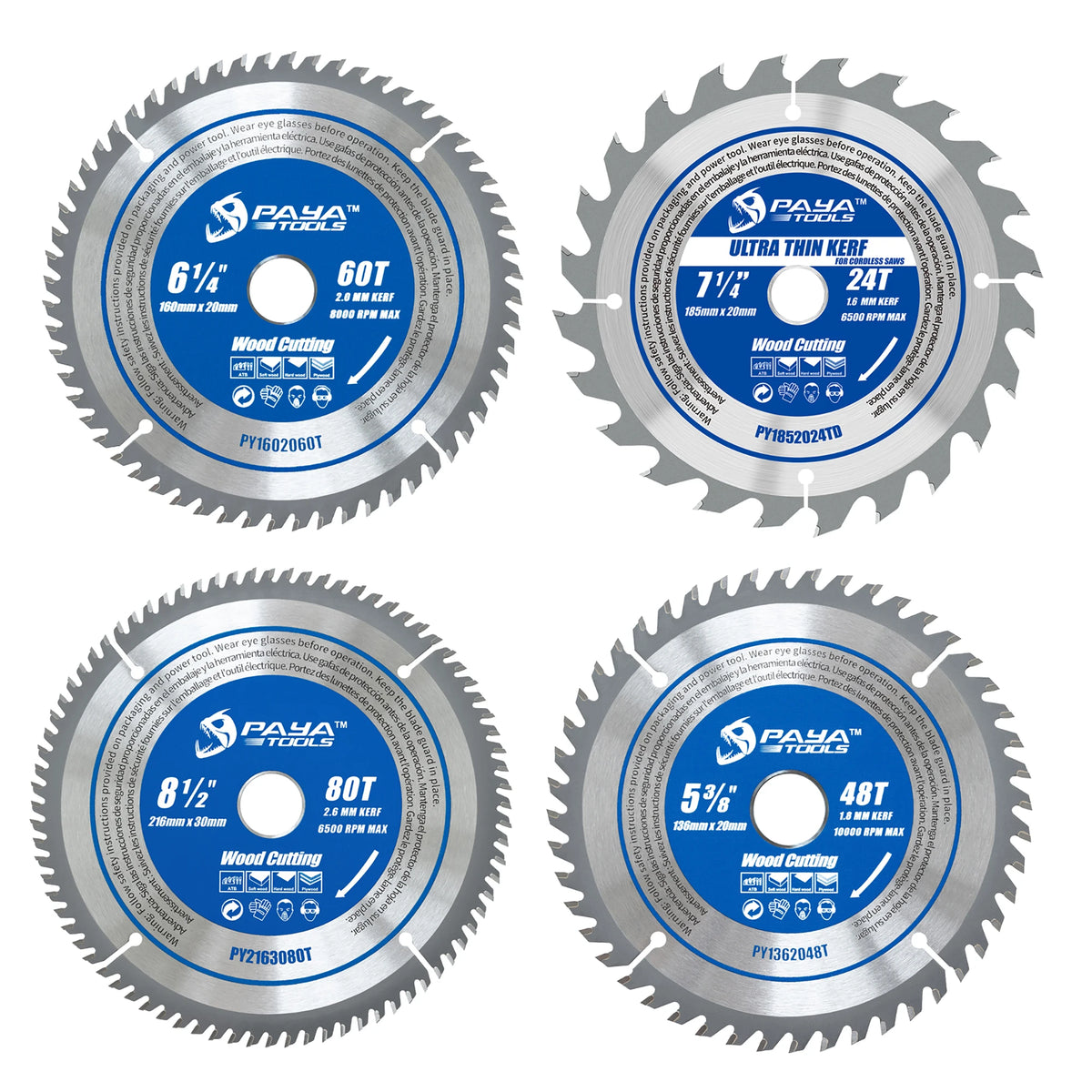 PAYA TCT Circular Saw Blade - ATB Framing Blade for Wood Cutting, TÜV Rheinland Tested & Certified