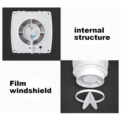 4 Inch Bathroom Exhaust Fan — Waterproof Wall Ventilator with Powerful Air Extractor Outlet