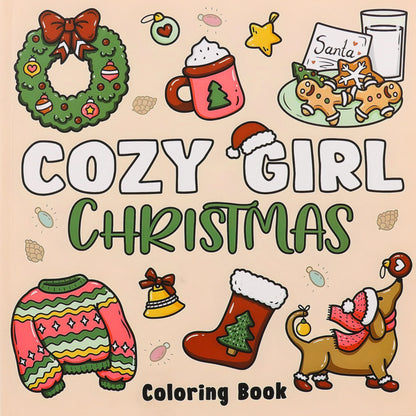 Coloring Books for Adults and Teens, Cute Puppies Cartoon Designs for Relaxation, Cozy Hygge Moment Coloring Fun