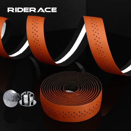 RIDERACE Bicycle Handlebar Tape – Anti-Slip PU EVA Breathable Damping Straps for Road Bike Anti-Vibration Grip