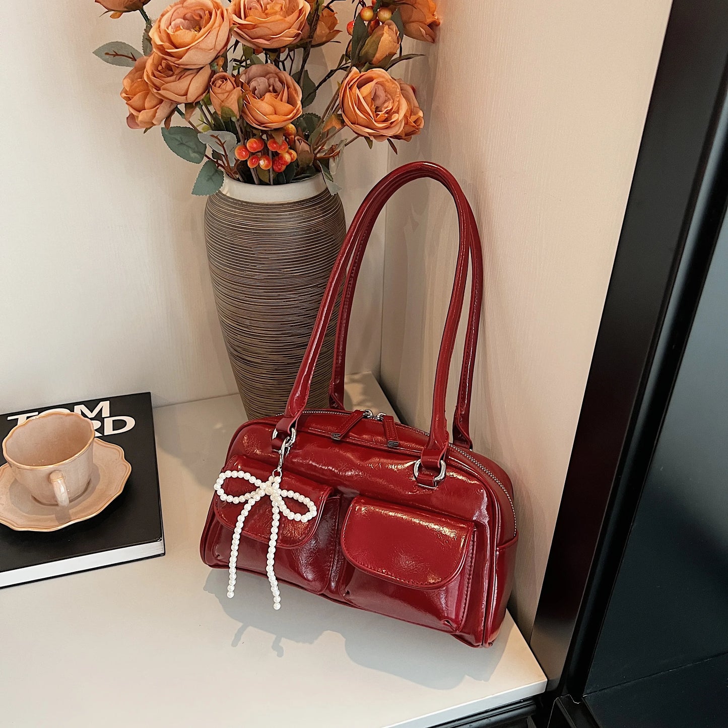 Fashionable Underarm Bow Pillow Bag for Women – 2024 Korean Edition Simple Trendy Shoulder Bag