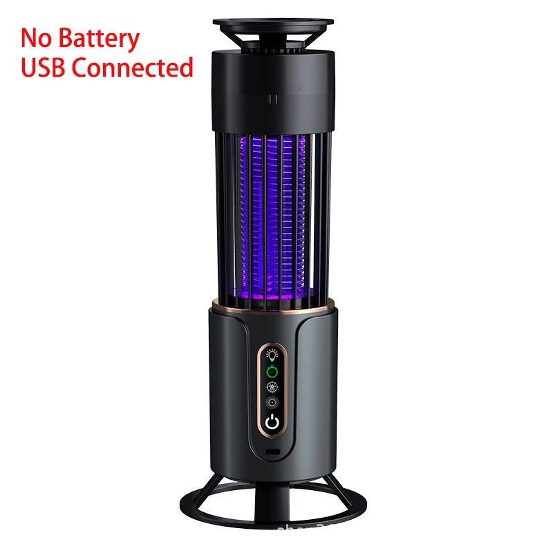 2-in-1 Mosquito Killer Lamp - Rechargeable Electronic Bug Zapper with 3-Level Timer Mode