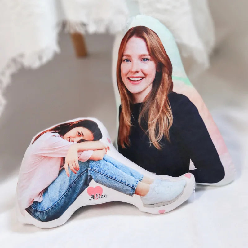 Personalized DIY Humanoid Cushion — Custom Photo Stuffed Boyfriend or Father Pillow, Lifesize Couple Gift Pillow