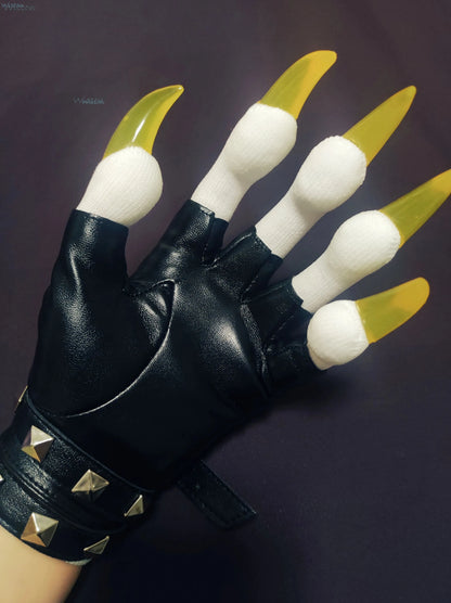 Kigurumi Furry Claw Gloves — Plush Fursuit Paws for Cosplay Unisex Handwear (Black/White/Multicolor)