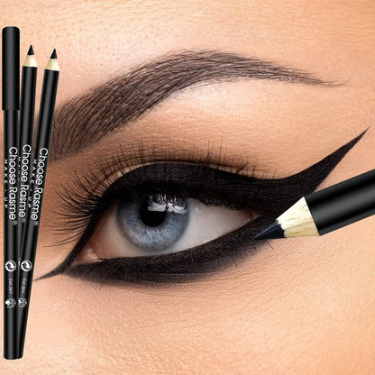 3PCS Waterproof & Smudge-Proof Black Eyeliner Pencils – Long-Lasting, Bold Eye Makeup with Smooth Glide Formula