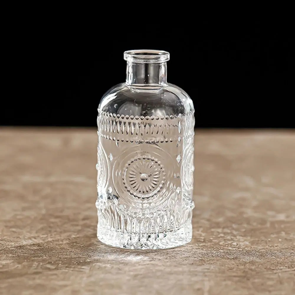 Retro Hydroponic Transparent Glass Vase — INS Style Flower Vase for Desktop, Home, Wedding & Party Decoration