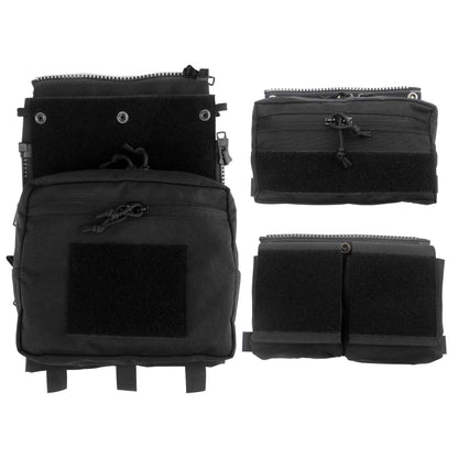 LV119 Tactical Vest Back Panel – Spiritus Systems Hunting Combat Airsoft Plate Carrier with Storage Pouch & Assault Vest Expansion Gear