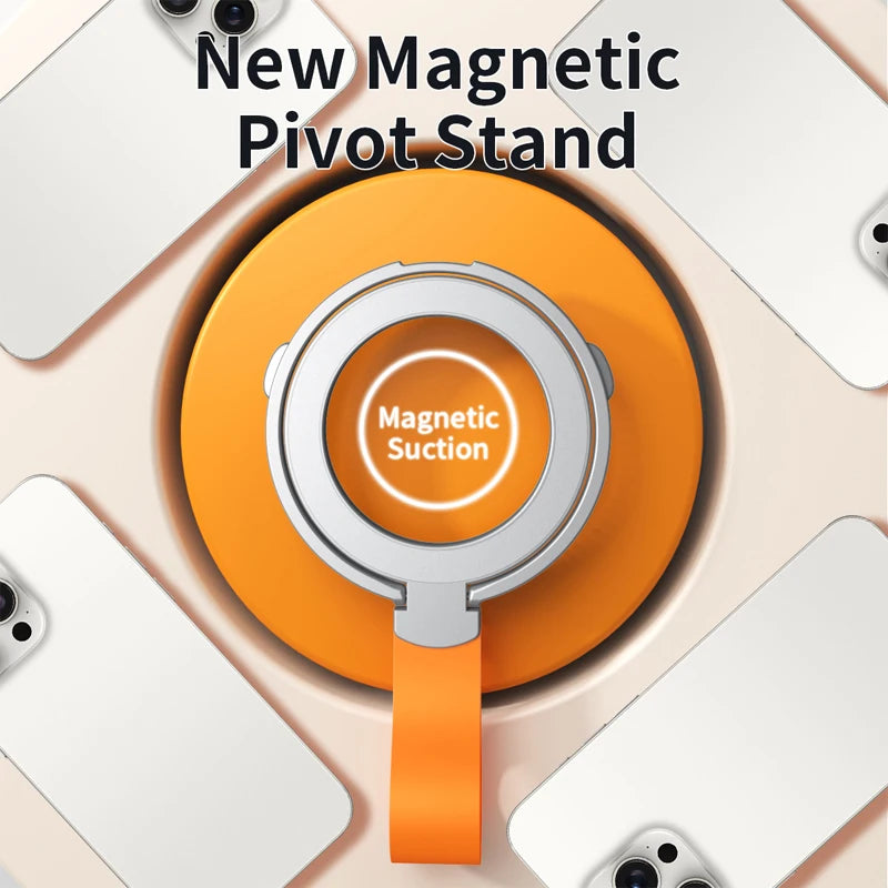 Strong Magnetic Magsafe Phone Holder: Magnet Stand with Strap Bracket for iPhone 13, 14, 15, Samsung - New Accessories