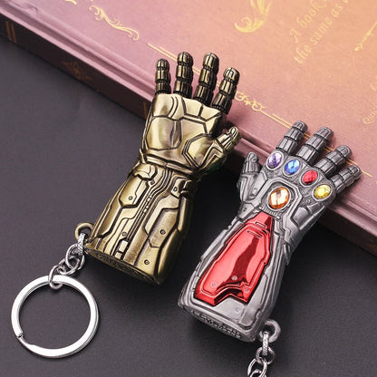 Marvel Iron Man Infinity Gauntlet Keychain – Avengers Infinity Stones Pendant for Fans Gift