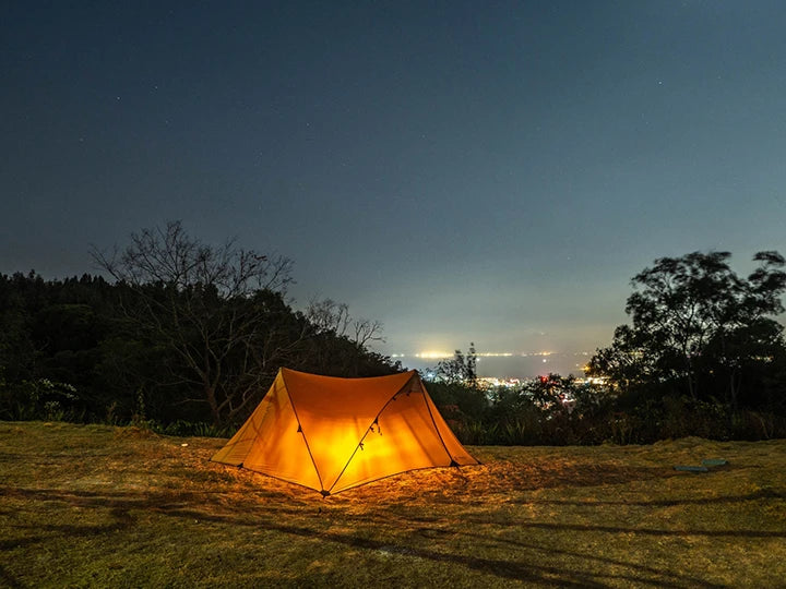 ASTA GEAR Yun Chuan 15D Nylon Ultralight Tent – Double-Sided Silicon-Coated, Rodless Pyramid Design for Camping & Hiking