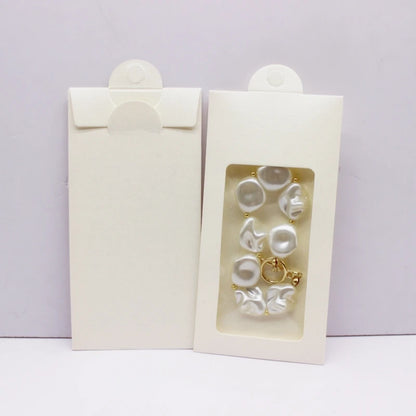 50PCS Marble Pattern Jewelry Display Boxes – DIY Window Gift Boxes with Hanger for Wedding & Thank You Gifts