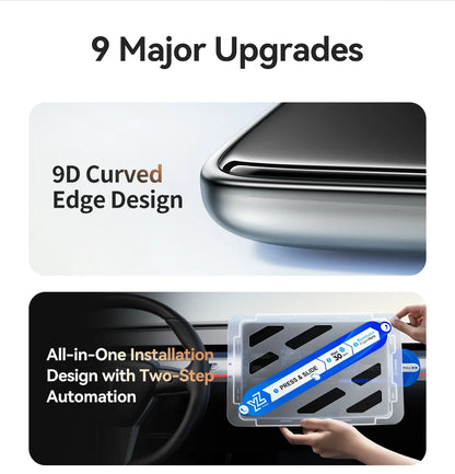 YZ Tempered Glass Screen Protector for Tesla Model 3/Y – Anti-Glare HD Center Console Film Protection Accessories