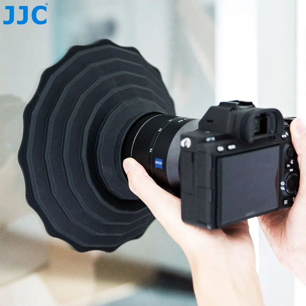 JJC Silicone Lens Hood: Anti-Reflective Camera Lens Shade for Diameter 53mm72mm, 73mm88mm - Foldable Reversible Lens Shade