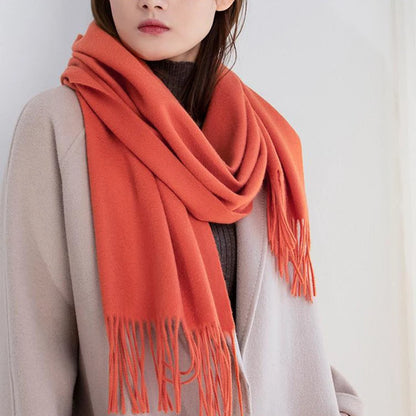 Solidlove Women’s Wool Winter Scarf – 100% Wool Cashmere Poncho Wrap, Fashionable Adult Scarf for Ladies