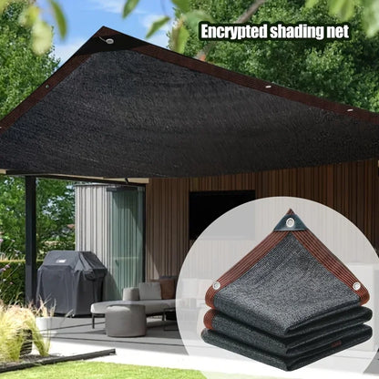 Large Area Black Shade Cloth with Grommets – 90% Sun Shade Netting for Patio, Balcony, Pergola, Greenhouse & Chicken Coop Protection Cover