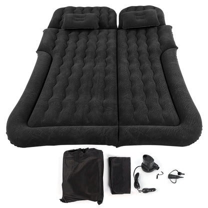 2-in-1 Car Travel Bed Inflatable Mattress — Soft PVC Flocking Sleeping Cushion for Car & SUV