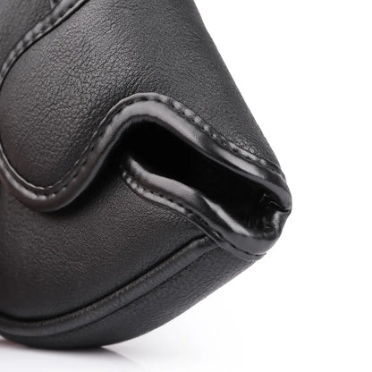 Black PU Shark Embroidery Golf Club Mallet Putter Head Cover – Magnetic Closure for Protection