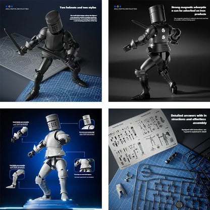Knight Paladin Action Figure – 13-Joint Movable 3D Printed Shapeshift Robot Toy for Kids & Gifts