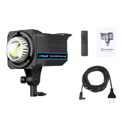 PULUZ 120W Studio Video Light - 220V Dual Color Temperature LED Light with Built-In Cooling & Remote Control