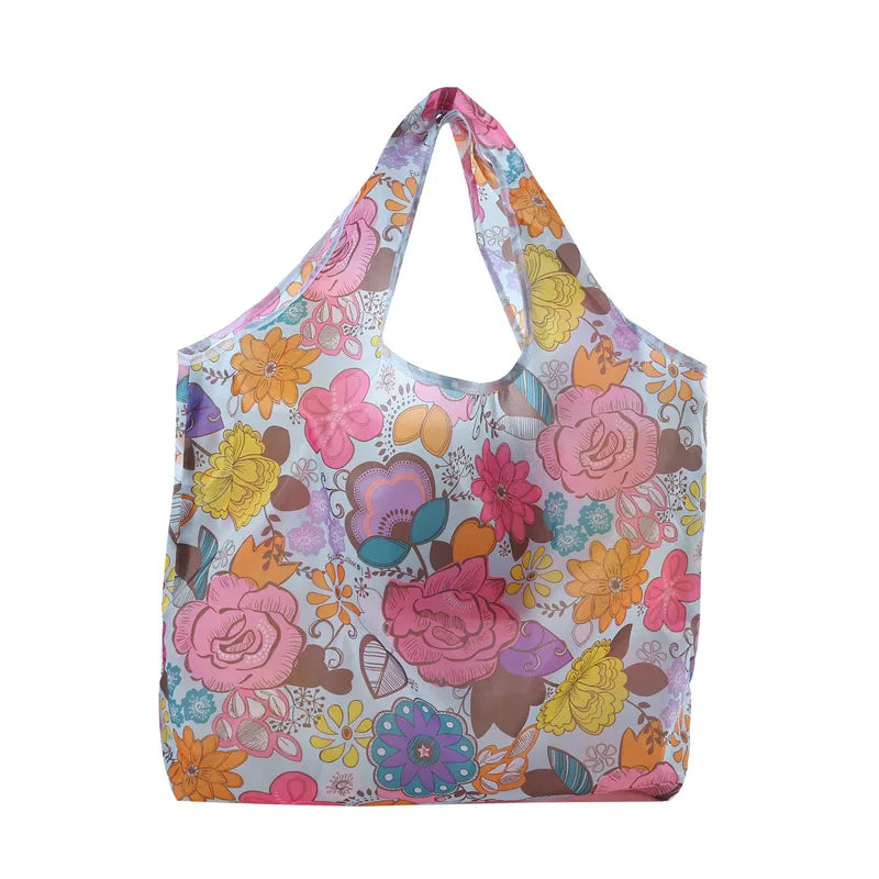 Reusable Foldable Shopping Tote Bag for Women – Large Capacity Eco-Friendly Cloth Grocery Bag for Fruit, Vegetables & Daily Travel Use