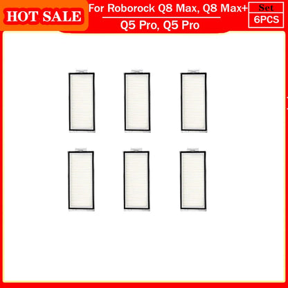 Roborock Q5 Pro & Q8 Max Replacement Parts – Main Brush, Side Brush, HEPA Filter, Mop & Dust Bag Accessories