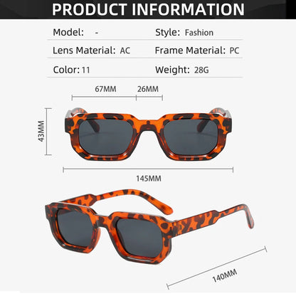 Vintage Rectangle Sunglasses for Men & Women – Retro UV400 Luxury Brand Design Eyewear