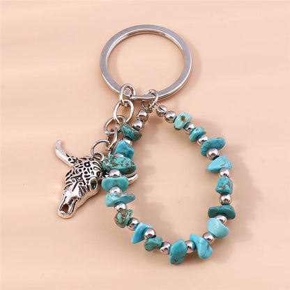 Retro Gothic Punk Heart Cross Keychain – Metal Flower Key Ring Pendant for Car Keys, Handbag Decor & Jewelry Gift