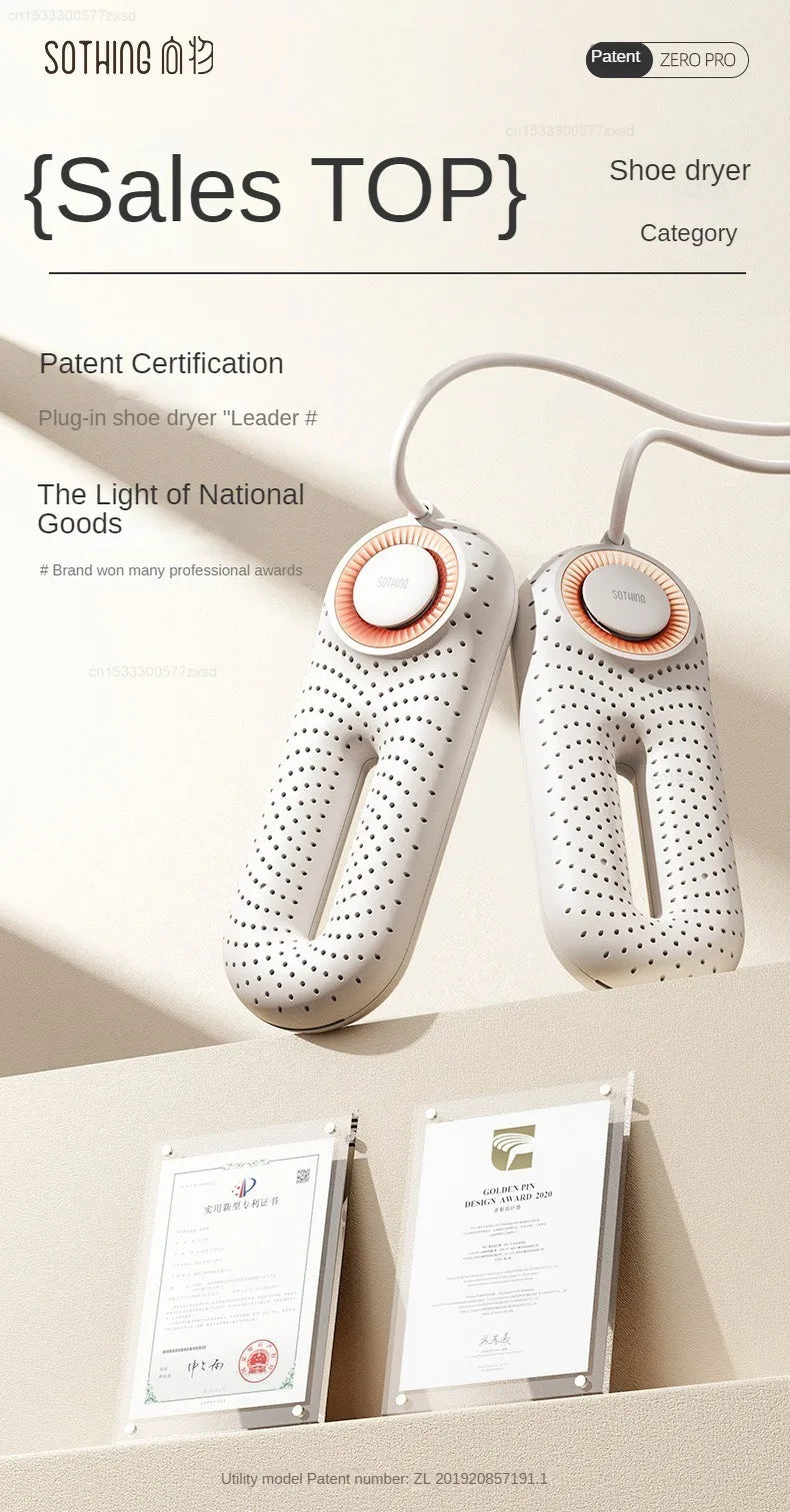 Xiaomi Sothing Zero Pro Shoe Dryer – Quick Drying, Sterilizing & Deodorizing with Timer | Ideal for Students & Adults