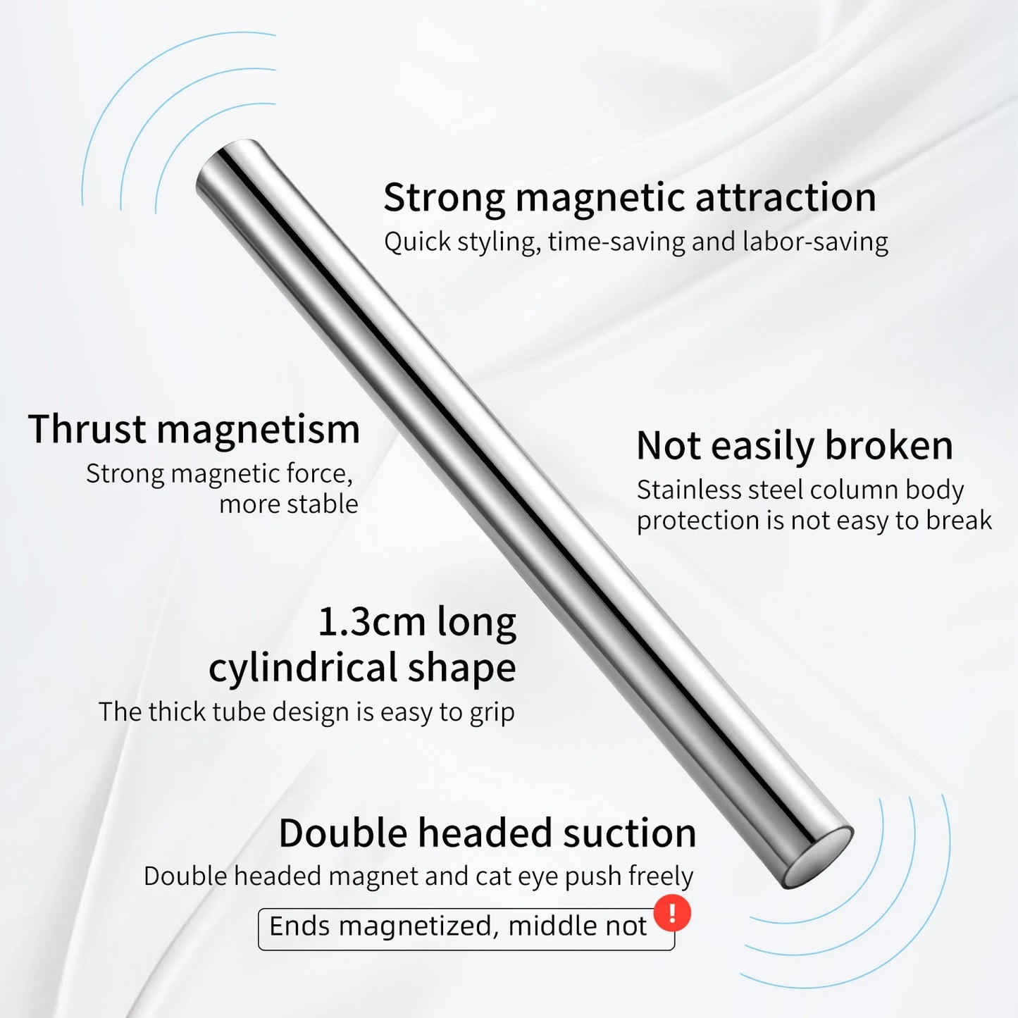 Cat Eye Nail Magnetic Stick – Cylindrical Magnet for UV Gel Polish Snowlight Glitter Manicure Design