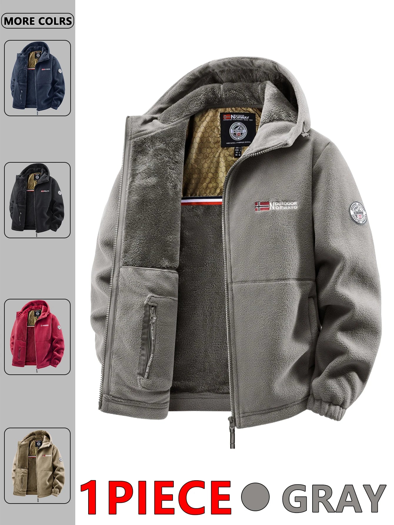 Men's Autumn & Winter Outdoor Hooded Jacket – Versatile Streetwear for Daily Wear, Travel, Parties, and Commuting