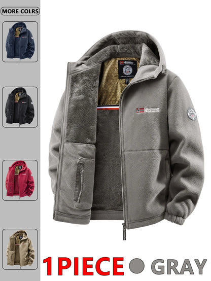 Men's Autumn & Winter Outdoor Hooded Jacket – Versatile Streetwear for Daily Wear, Travel, Parties, and Commuting