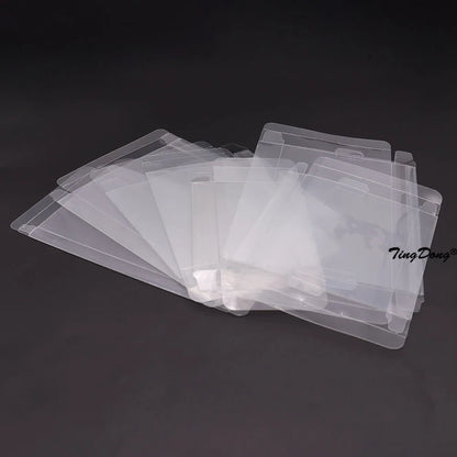 10PCS Clear Transparent Game Cartridge Cases – CIB Plastic PET Protectors for N64, NES, SNES, GB, GBA, GBC, NGPC, Switch & PS5