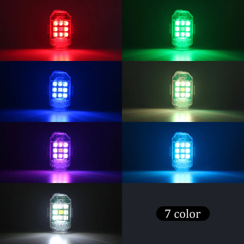 1/2/4PCS Remote RC LED Flash Lights – Wireless Warning Lights for Motorcycles, Drones & RC Aircraft