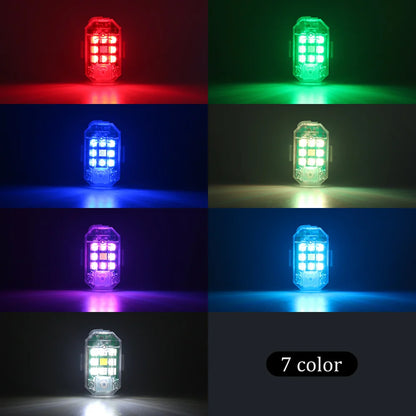 1/2/4PCS Remote RC LED Flash Lights – Wireless Warning Lights for Motorcycles, Drones & RC Aircraft
