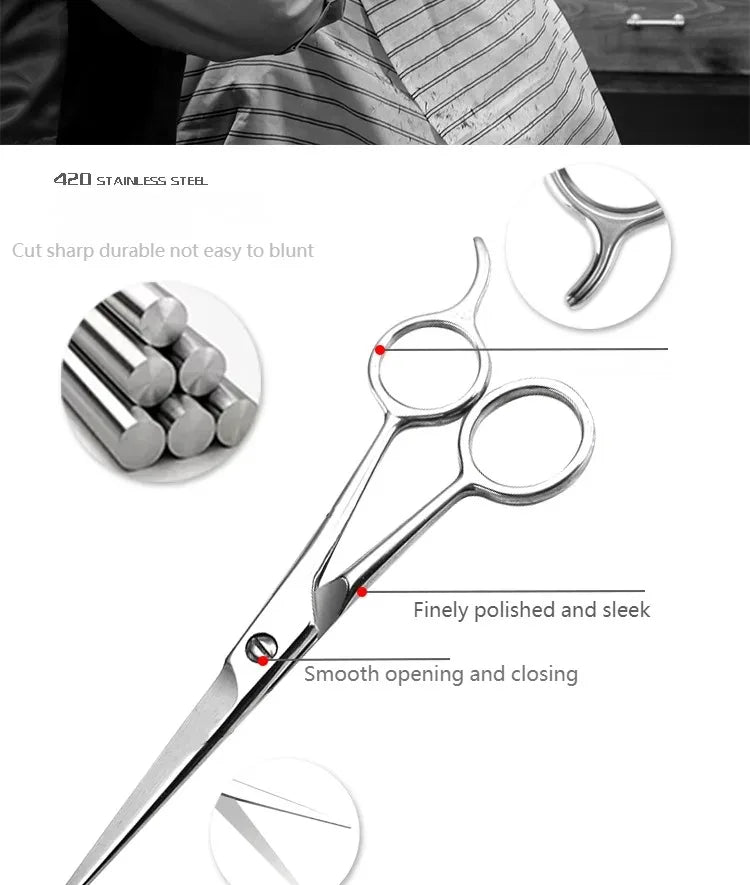 Professional Hairdressing Scissors – Stainless Steel Hair Cutting Shears for Barbers & Salon Stylists