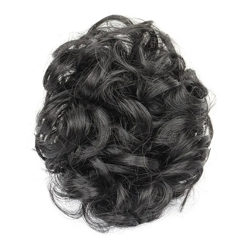 H&STAR Synthetic Messy Bun Hairpiece – Claw Clip-on Hair Extension, Natural Hair Color Chignon Updo Wig for Women
