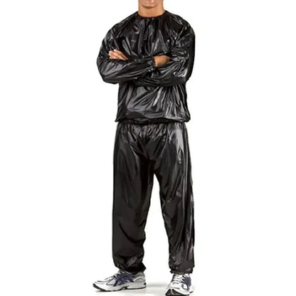 PVC Sauna Suit for Men & Women – Waterproof Anti-Rip Weight Loss Gym Fitness Workout Sportswear