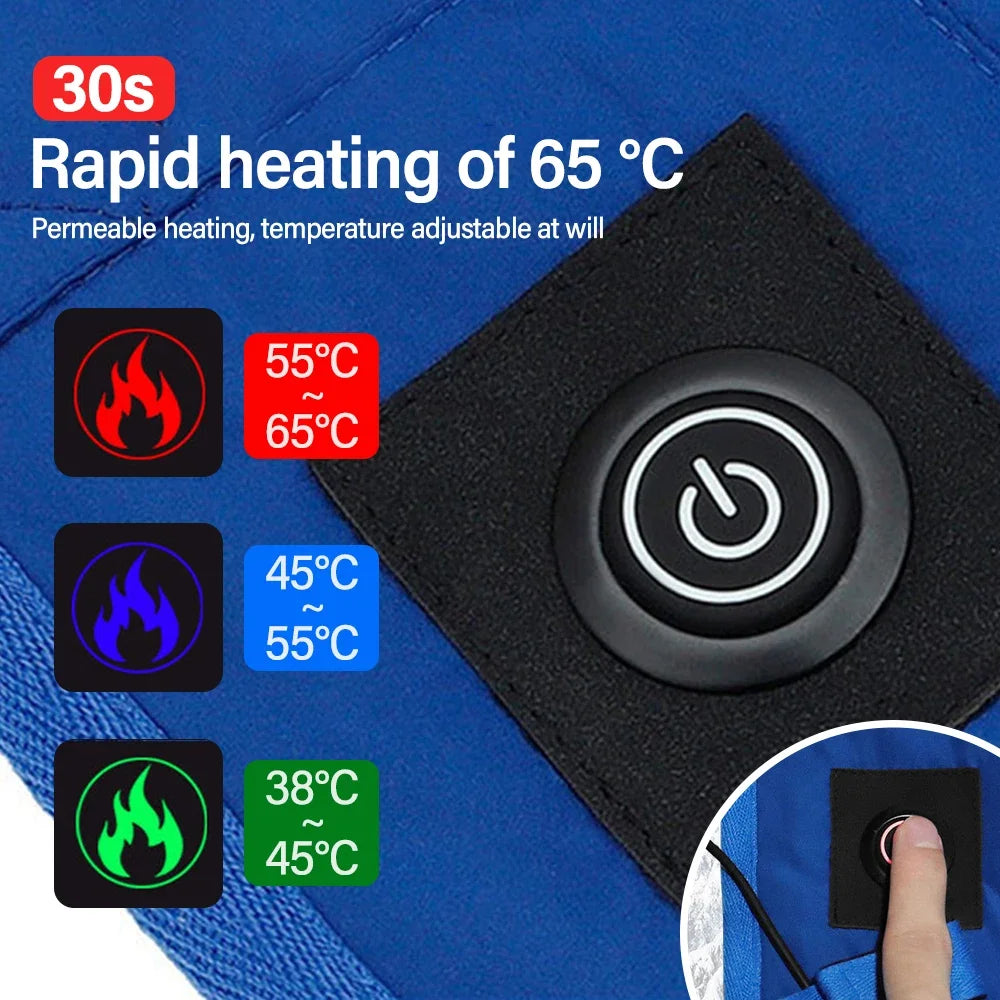 7-Zone USB Electric Heated Camping Mat - Foldable Sleeping Pad with Adjustable Temperature for Outdoor Warmth and Comfort