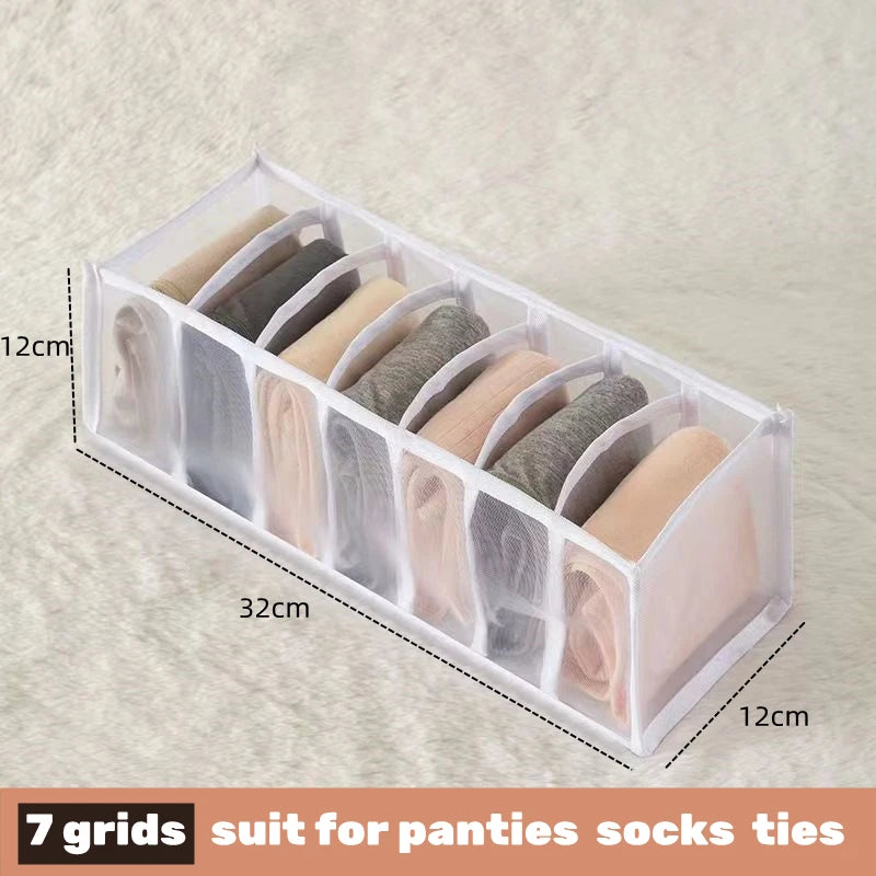 Underwear & Socks Organizer Box – Drawer Dividers for Bras, Pants, Scarves, Ties, Jeans, and Clothing Storage