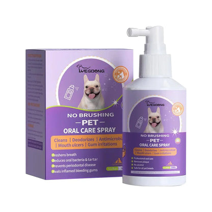 50ml Pet Oral Cleanse Spray - Freshen Dog and Cat Breath, Prevent Calculus, Remove Bad Breath, and Teeth Cleanser