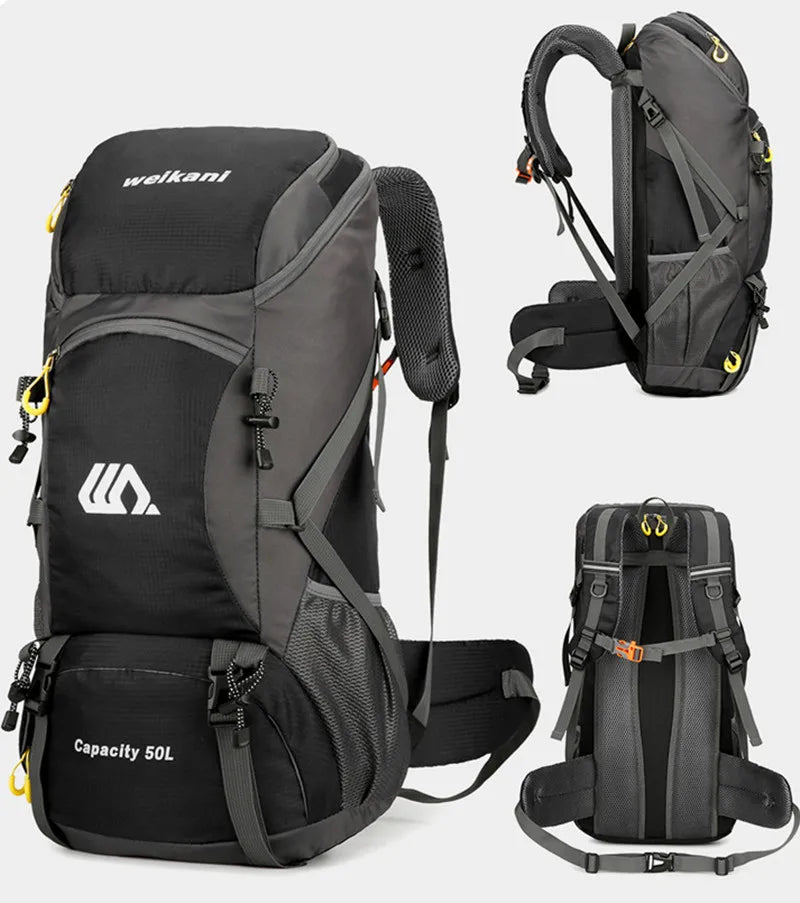 2025 50L Outdoor Hiking & Camping Backpack – Travel Duffel & Sports Backpack