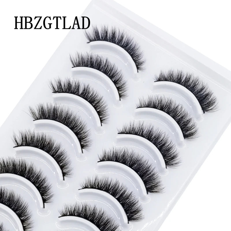 HBZGTLAD 10 Pairs 3D Faux Mink False Eyelashes – Natural Long Look Short Mink Lash Extensions for Makeup & Beauty