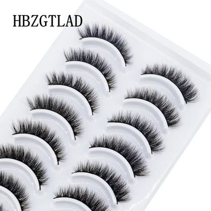 HBZGTLAD 10 Pairs 3D Faux Mink False Eyelashes – Natural Long Look Short Mink Lash Extensions for Makeup & Beauty